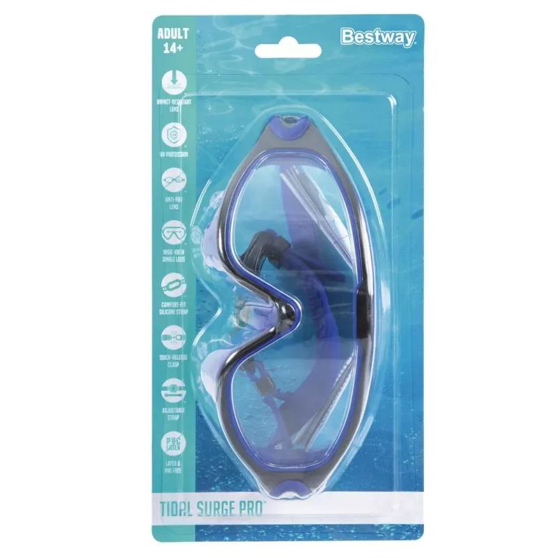 Bestway 21194 Óculos de Natação Ajustáveis Preto e Azul