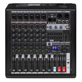 DNA Professional HLC 6 MK2 Misturador de Som Analógico com 6 Canais e 16 Efeitos Digitais
