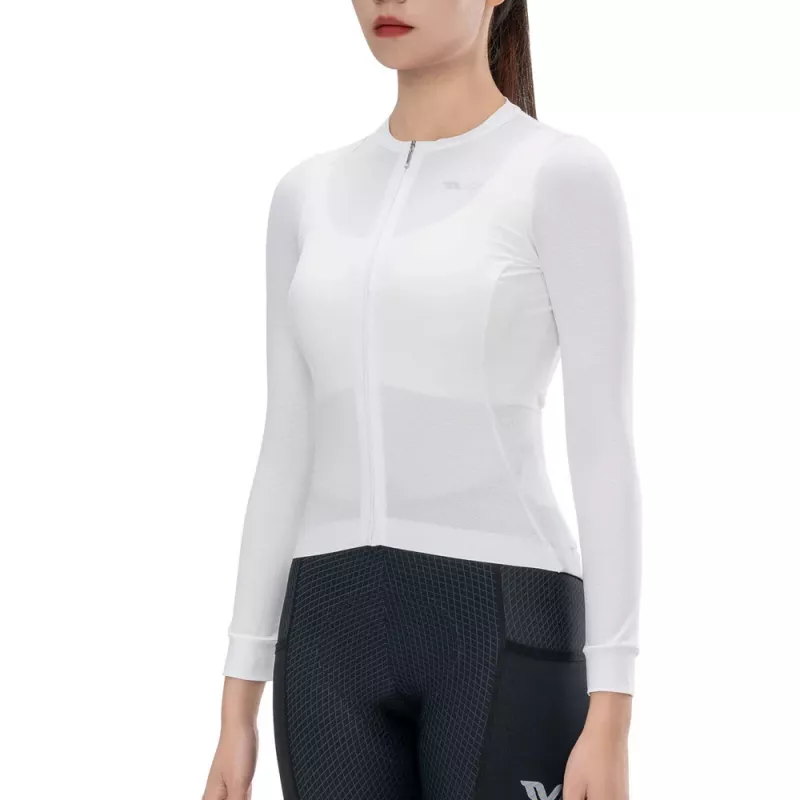 ROCKBROS Camisola de ciclismo de manga comprida para mulher TVI branco tamanho M