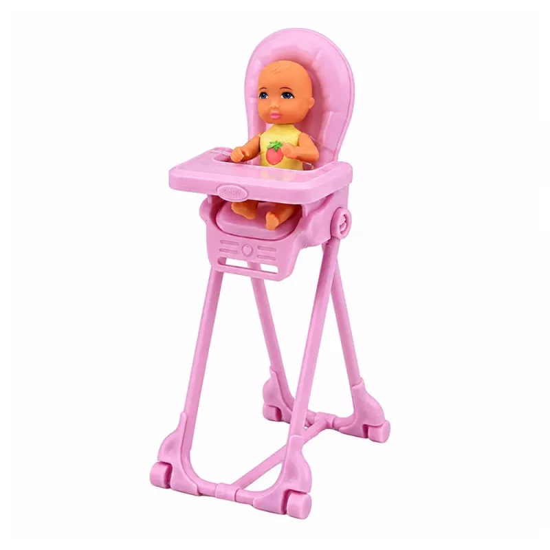 LEAN TOYS Anlily Conjunto de bonecas mãe e bebé gémeos com acessórios