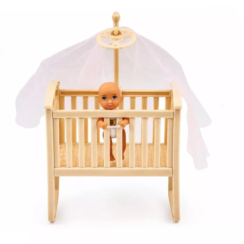 LEAN TOYS Anlily Conjunto de bonecas mãe e bebé gémeos com acessórios