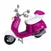 LEAN TOYS Anlily Boneca de viagem em trotinete com óculos, suporte para telemóvel e acessórios