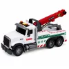 LEAN TOYS Veículo de construção com grua ajustável, luzes e sons, branco 1:14