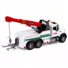 LEAN TOYS Veículo de construção com grua ajustável, luzes e sons, branco 1:14