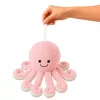 LEAN TOYS Peluche polvo de peluche com tentáculos extensíveis, peluche macio rosa, 30 cm