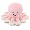 LEAN TOYS Peluche polvo de peluche com tentáculos extensíveis, peluche macio rosa, 30 cm