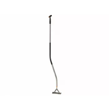 Fiskars Xact Sacador de ervas manual com cabo ergonómico angular, lâmina de aço inoxidável, preto/laranja