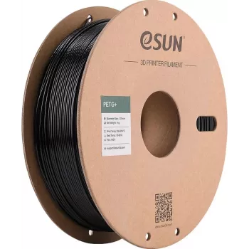 ESUN PETG+ 1,75 mm preto 1 kg filamento em rolo de papel