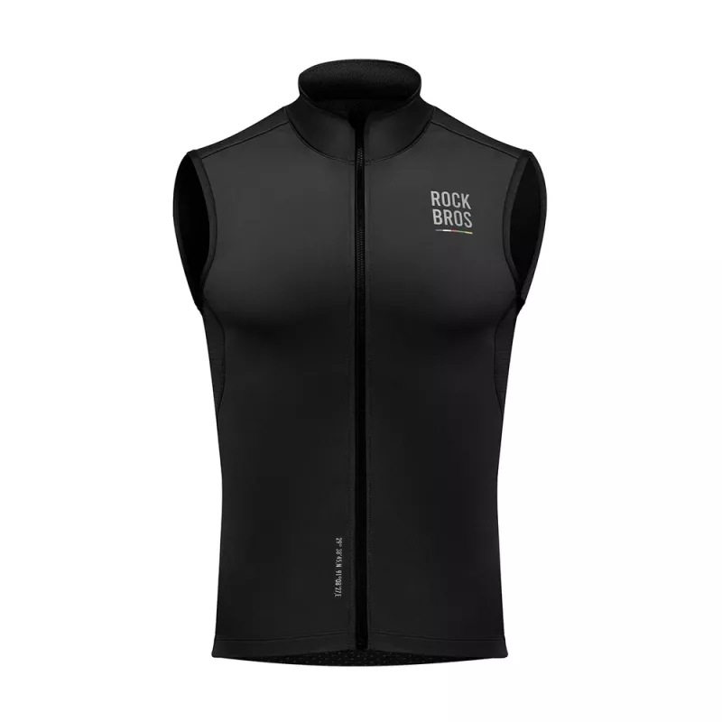 ROCKBROS ROAD TO SKY colete térmico corta-vento de ciclismo TLMJ002 - preto, tamanho L