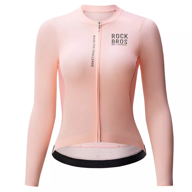 ROCKBROS ROAD TO SKY camisola de ciclismo de manga comprida mulher rosa tamanho S