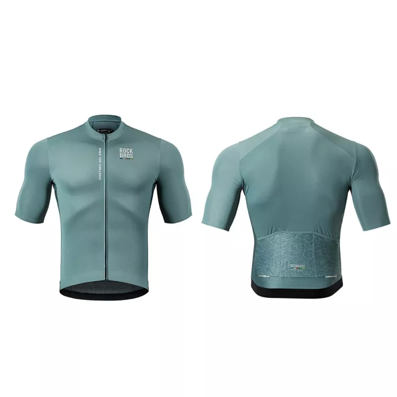 ROCKBROS ROAD TO SKY camisola de ciclismo de manga curta homem cinzento-azul tamanho M