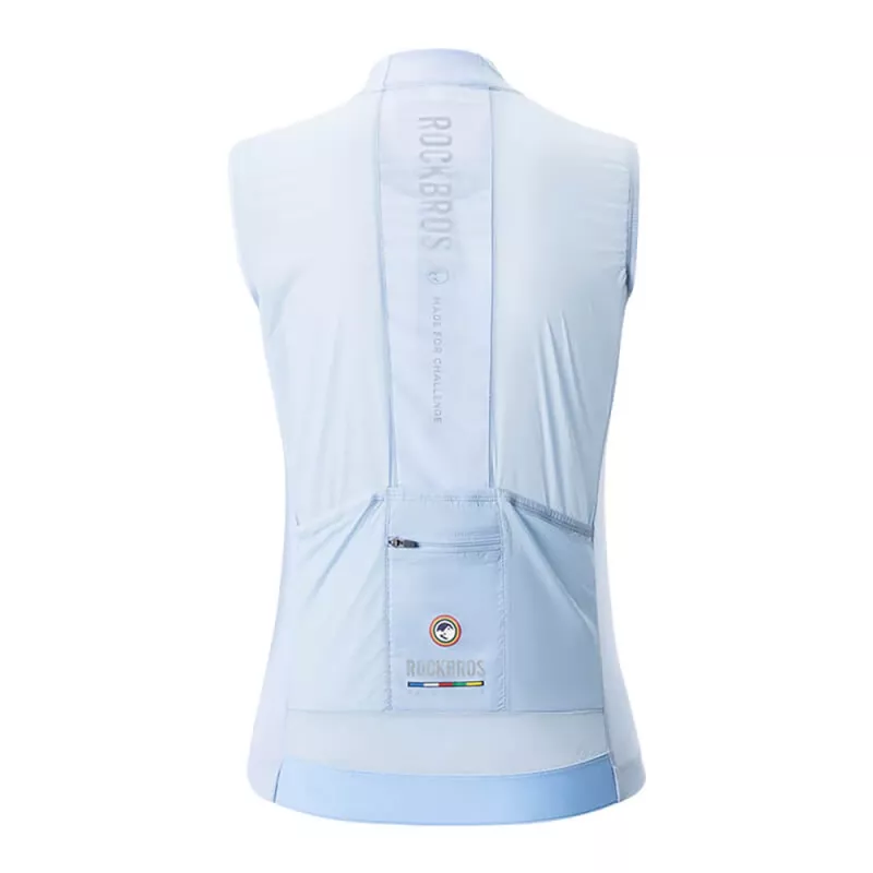 ROCKBROS TLMJ003 ROAD TO SKY Colete de ciclismo de senhora, leve, respirável, tamanho L, azul