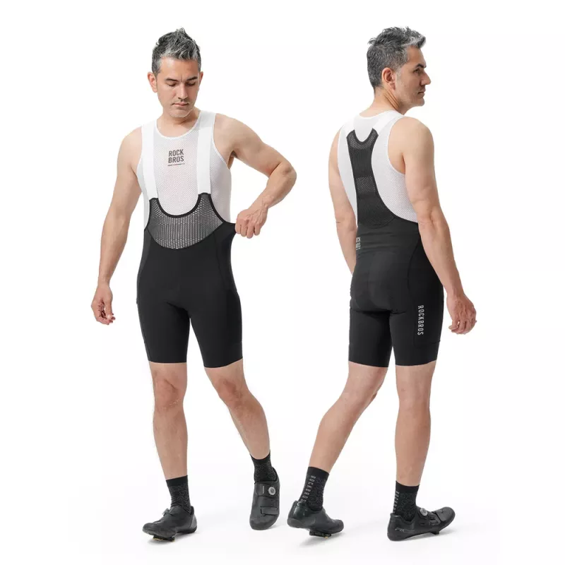 ROCKBROS ROAD TO SKY calças de ciclismo homem com almofada 3D - preto, tamanho M