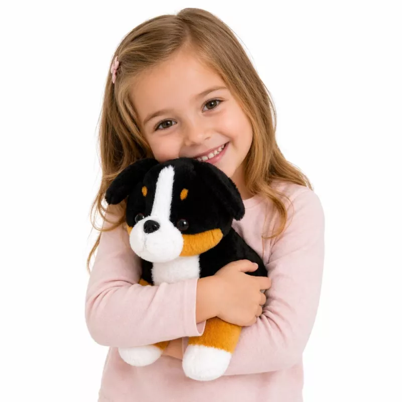 Peluche LEAN TOYS cão macio para abraçar Berner Sennenhund 30x30 cm
