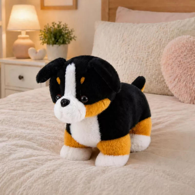 Peluche LEAN TOYS cão macio para abraçar Berner Sennenhund 30x30 cm