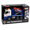 Camião de reboque Lora LEAN TOYS com carro, motor, luzes e sons azul