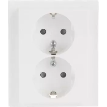 Busch-Jaeger Tomada dupla SCHUKO 202 EUJB-84, Alpine White, encastrar, 2 x tipo F, 16 A