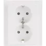 Busch-Jaeger Tomada dupla SCHUKO 202 EUJB-84, Alpine White, encastrar, 2 x tipo F, 16 A