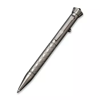 CIVIVI Coronet CP-02A caneta tática de titânio – Bolt-Action EDC com quebra-vidros de tungsténio, stonewashed