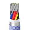 Baseus USB-C para USB-C Crystal Shine cabo de carregamento rápido e dados PD 100W, 1,2 m, roxo