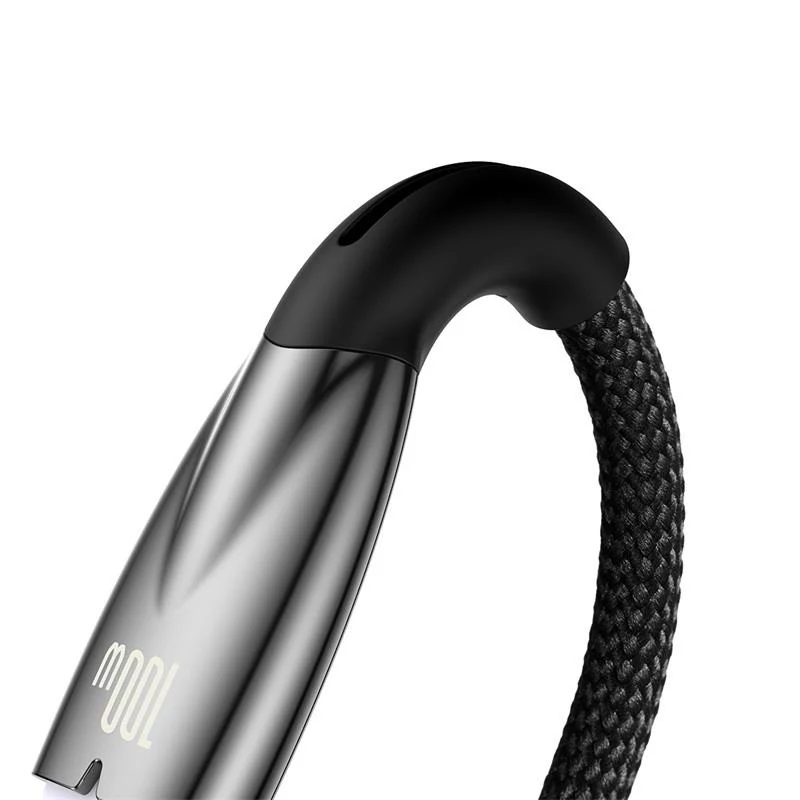Baseus Glimmer cabo USB-A para USB-C 100W 1m preto