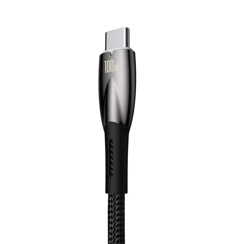 Baseus Glimmer cabo USB-A para USB-C 100W 1m preto