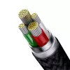 Baseus StarSpeed cabo de carregamento múltiplo USB 3-em-1 USB-C + Micro USB + Lightning 3.5A 1,2m preto