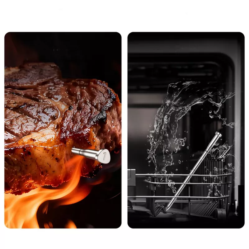 METAPEN Meatmeet X Pro termómetro de cozinha Bluetooth/Wi-Fi com app para grelhador, forno, fumador - preto