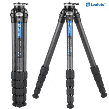 Leofoto LS-285CEX tripé Carbon Fiber Ranger Series com base de nivelamento integrada