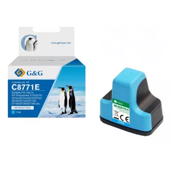 G&G cartucho de tinta compatível HP 363 XL alta capacidade ciano (C8771EE)