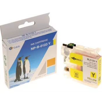G&G cartucho de tinta compatível com Brother LC-123Y amarelo