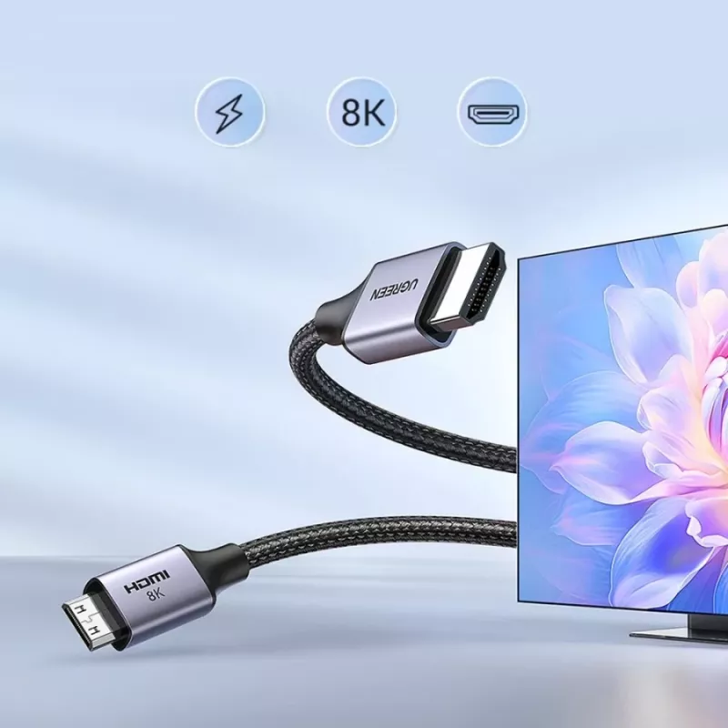 UGREEN HD163 cabo Mini-HDMI para HDMI 8K 2m preto