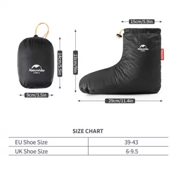 Naturehike Goose Down botas de tornozelo NH18S023-T preto Medium