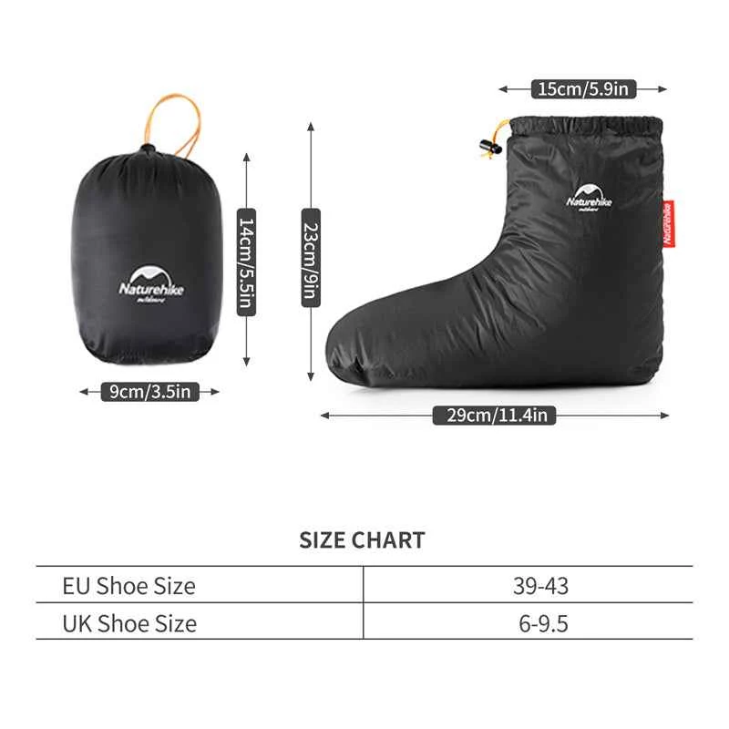 Naturehike Goose Down botas de tornozelo NH18S023-T preto Medium