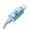 Baseus Crystal Shine cabo USB-C para Lightning 20W, 1,2m, azul