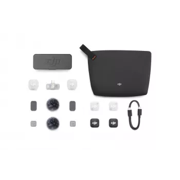 DJI Mic Mini 2 Sistema de microfone sem fios (2 TX + 1 RX móvel + estojo de carregamento), branco