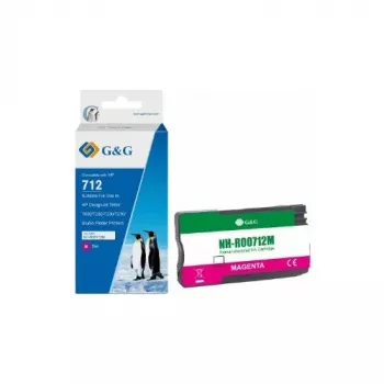 G&G Cartucho de tinta compatível com HP 712XL (3ED68A), 29 ml, Magenta