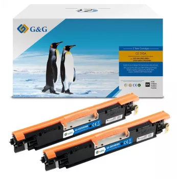 G&G Toner substitui HP 126A/ CE310AD Canon 729BK 2 unidades