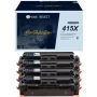 Toner compatível de alto rendimento G&G GS-H415X-4P pack de 4 para HP 415X (Preto, Ciano, Magenta, Amarelo)