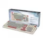 Teclado de gaming mecânico sem fios RGB Redragon K768WGR-WL EISA 100, layout 96%, interruptores vermelhos hot-swappable, Branco/Cinzento