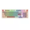 Teclado de gaming mecânico sem fios RGB Redragon K768WGR-WL EISA 100, layout 96%, interruptores vermelhos hot-swappable, Branco/Cinzento