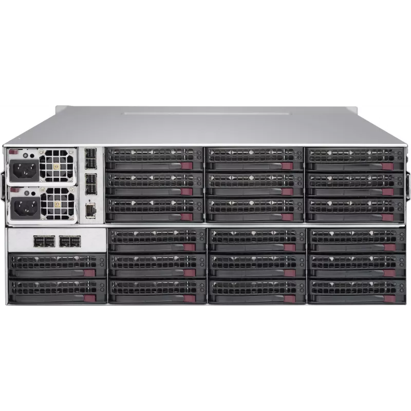 Supermicro CSE-847E2C-R1K23JBOD caixa de armazenamento JBOD 4U 44 baías (SAS3/SATA3, 1230W redundante, preto)