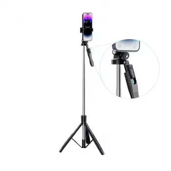 XO SS15 bastão de selfie com tripé Bluetooth, 180 cm, preto