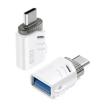 Adaptador OTG XO NB256B USB-A fêmea para USB-C macho, branco (NB256B)