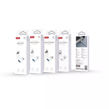 Adaptador OTG XO NB256B USB-A fêmea para USB-C macho, branco (NB256B)