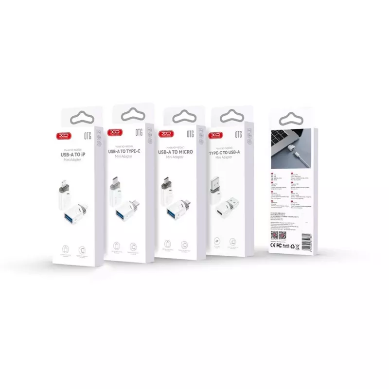 XO NB256B adaptador OTG USB-A fêmea para USB-C macho, branco (NB256B)