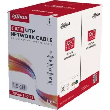 Cabo CAT6 UTP DAHUA PFM923I-6UN-C, 305m, Branco