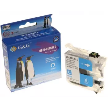 Tinteiro ciano compatível G&G NP-B-0125XLC para Brother LC-125XLC