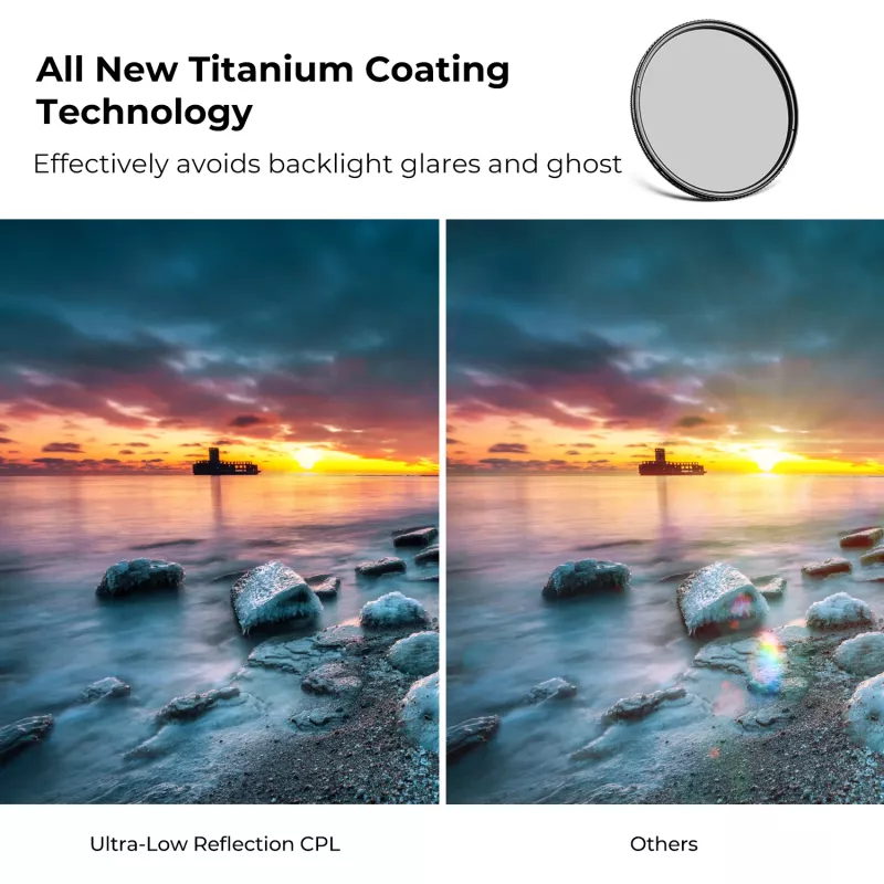 Filtro de polarização circular KF Concept Nano-X Ultra-Low Reflection 40,5 mm
