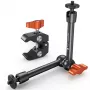 Kit de montagem KF Magic Arm + Super Clamp com rosca de 1/4 polegadas e 3/8 polegadas, mordente 15-55 mm, Preto